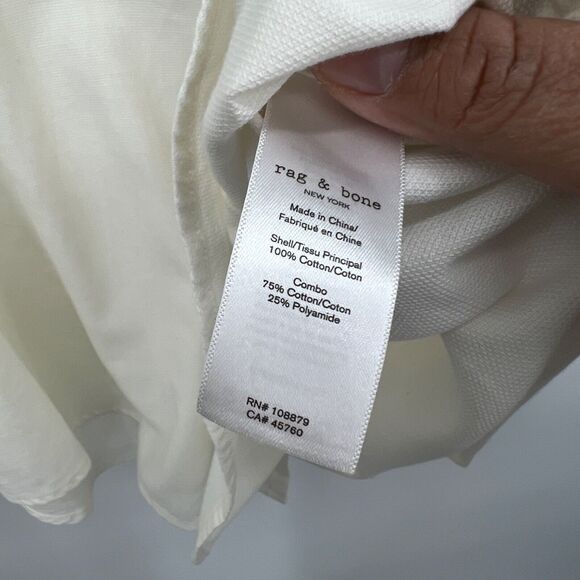 Rag & Bone 2XL Fit 2 Tomlin Button Down Shirt Heather Melange Cream Cotton - Picture 7 of 10